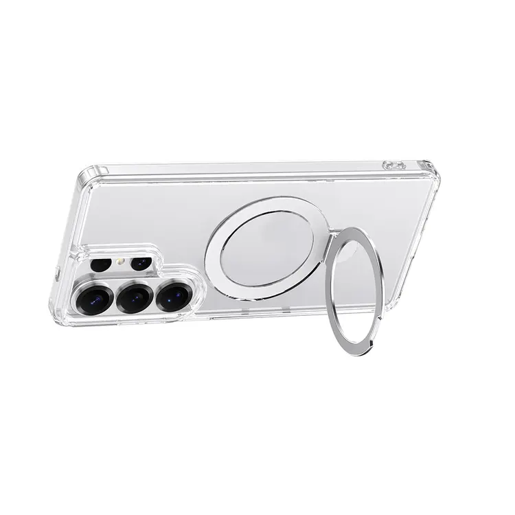 Galaxy S26 Ultra MagSafe Uyumlu Standlı Şeffaf Kılıf - Raptic Air Stand