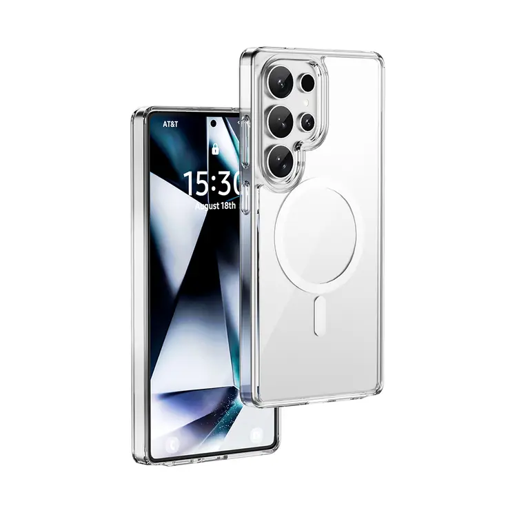 Galaxy S26 Ultra MagSafe Uyumlu Şeffaf Kılıf - Wiwu iShield Pro