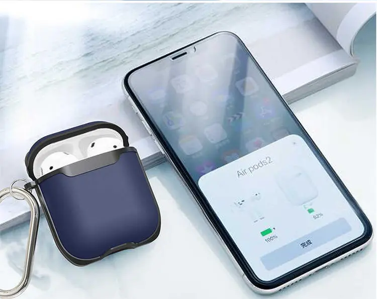 AirPods 1. ve 2. Nesil Silikon Kılıf, Askı Aparatlı - Wiwu APC001